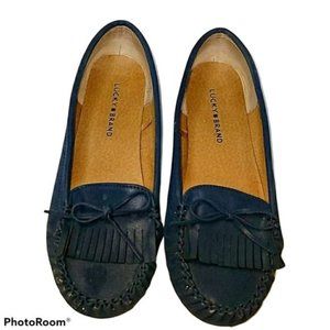 Lucky Brand Shoes Flats Driving Loafers Navy WOMEN'S Size 9M WOMAN'S